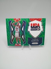 2021 Prizm USA Basketball #9 Charles Barkley USA Basketball Prizms Green Wave
