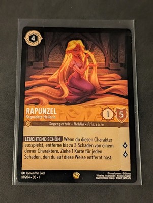 Disney Lorcana Karte Rapunzel - Begnadete Heilerin 1TFC 18/204 Legendär deutsch