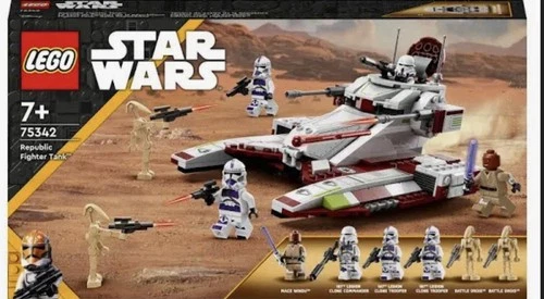LEGO Star Wars Clone Wars Republic Fighter Tank 75342 Complete Set Mace Windu