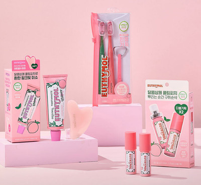 Euthymol Peach Edition (toothpaste, toothbrush, mouse spray) Limited