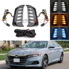 For Honda Accord 2021-2022 Drl Daytime Light Led Fog Lamp W Dynamic Turn Signal