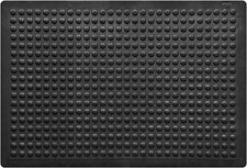 Black Rubber Bubble Anti-Fatigue Non-Slip Floor Mat for Garage Kitchen Shop