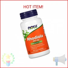 NOW FOODS Rhodiola 500MG 3PCT Extract60 VCAP, 60 CT
