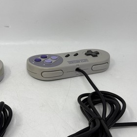 Set of 2 SNES Super Nintendo Original Controllers Authentic OEM SNS-005 Tested