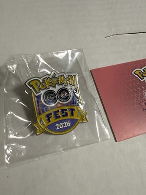 SEALED Pokemon Go Fest 2026 Pin With Redemption Code Card Post