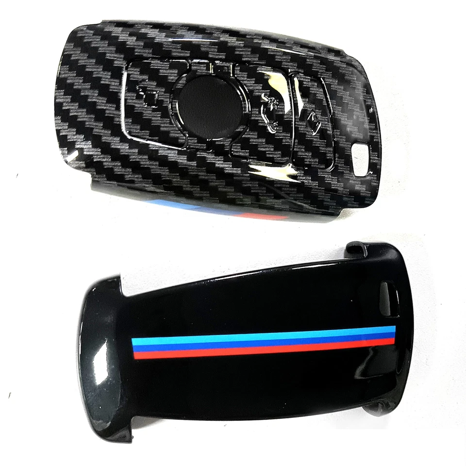 NEW For BMW Carbon Fiber Remote Key Fob Case Cover 1 2 3 4 5 6 7 SERIES UK - Image 2 of 4