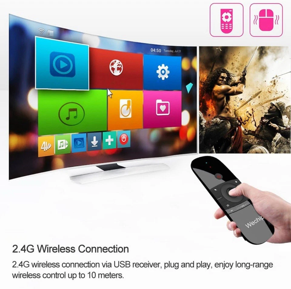 teclado para smart tv 2.4G inalambrico samsung Lg Android TV Box Proyector HTPC - Image 3 of 4