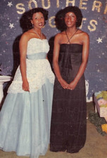 Vintage Photo African American Women In Formal Evening Gowns Prom Dance 1970's