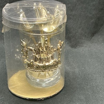 Vintage Disneyland Shot Glass Mickey Mouse Tinker Bell Sword Toothpicks