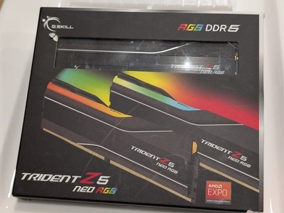G.Skill Trident Z5 Neo RGB 64GB Kit 2x32GB DDR5 6000 CL30 AMD EXPO RAM Black