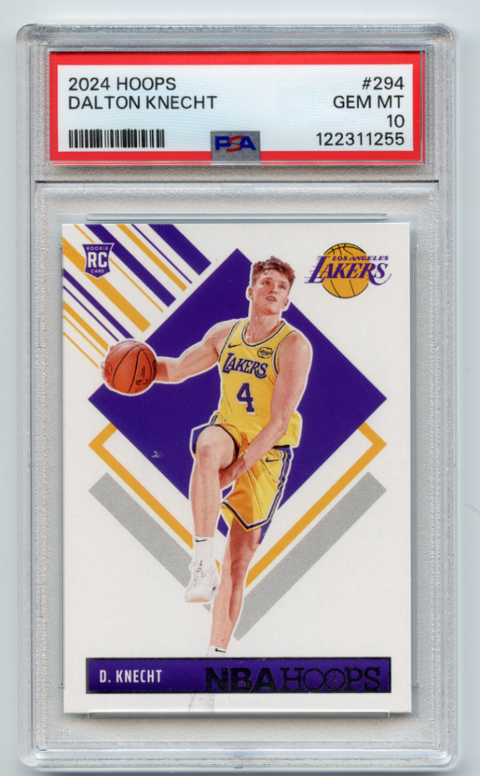 2024 Panini NBA Hoops  #294 RC Dalton Knecht PSA 10