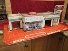 Vintage 1950’s-60’s Sears Allstate Super Service Tin Litho DRIVE IN ~LARGE ITEM!