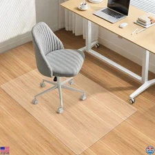 Vicwe 30x48" Clear Hardwood Floor Chair Mat - Durable Non-Curling Protector