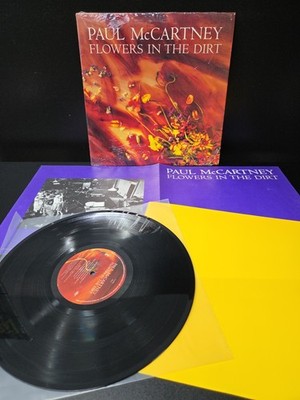 Paul McCartney Flowers In The Dirt Lp Vinyl 1989 1st Press Shrink/2 Inserts EX