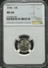 1944 Mercury Dime NGC MS-66