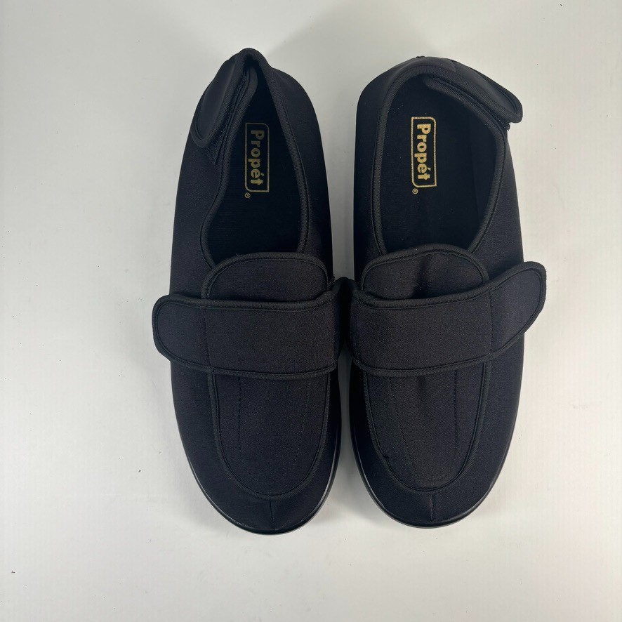 Propét Cronus Men’s 14 XX(5E) Black Slip-On Comfort Orthopedic Slipper Sneakers