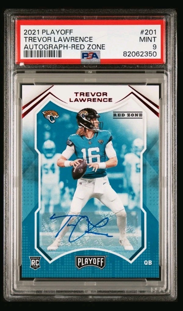 Trevor Lawrence Panini Playoff #201 Autograph-Red Zone