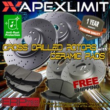 Frontrear Drill Rotors Ceramic Pads For 1994-1998 Ford Mustang Non-svt Cobra Frontrear Drill Rotors Ceramic Pads For 1994-1998 Ford Mustang Non-svt Cobra
