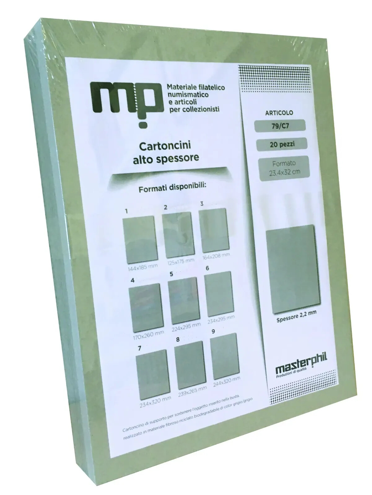 CARTONCINI ALTO SPESSORE PER ALBUM E FUMETTI Conf. 20 pz 250 x 345 mm