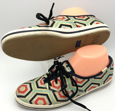 Keds Kate Spade New York Women's US 6.5 Zig Zag Geometric Striped Sneakers CUTE!