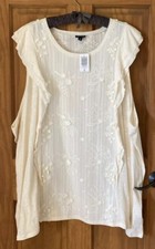 TORRID COTTON BLOUSE SHORT SLEEVE TOP 6 6X 6XL 30 NEW