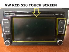 VW Volkswagen TOUCH SCREEN VETRO PER display ricambio RCD 510 3c8035195 rcd510