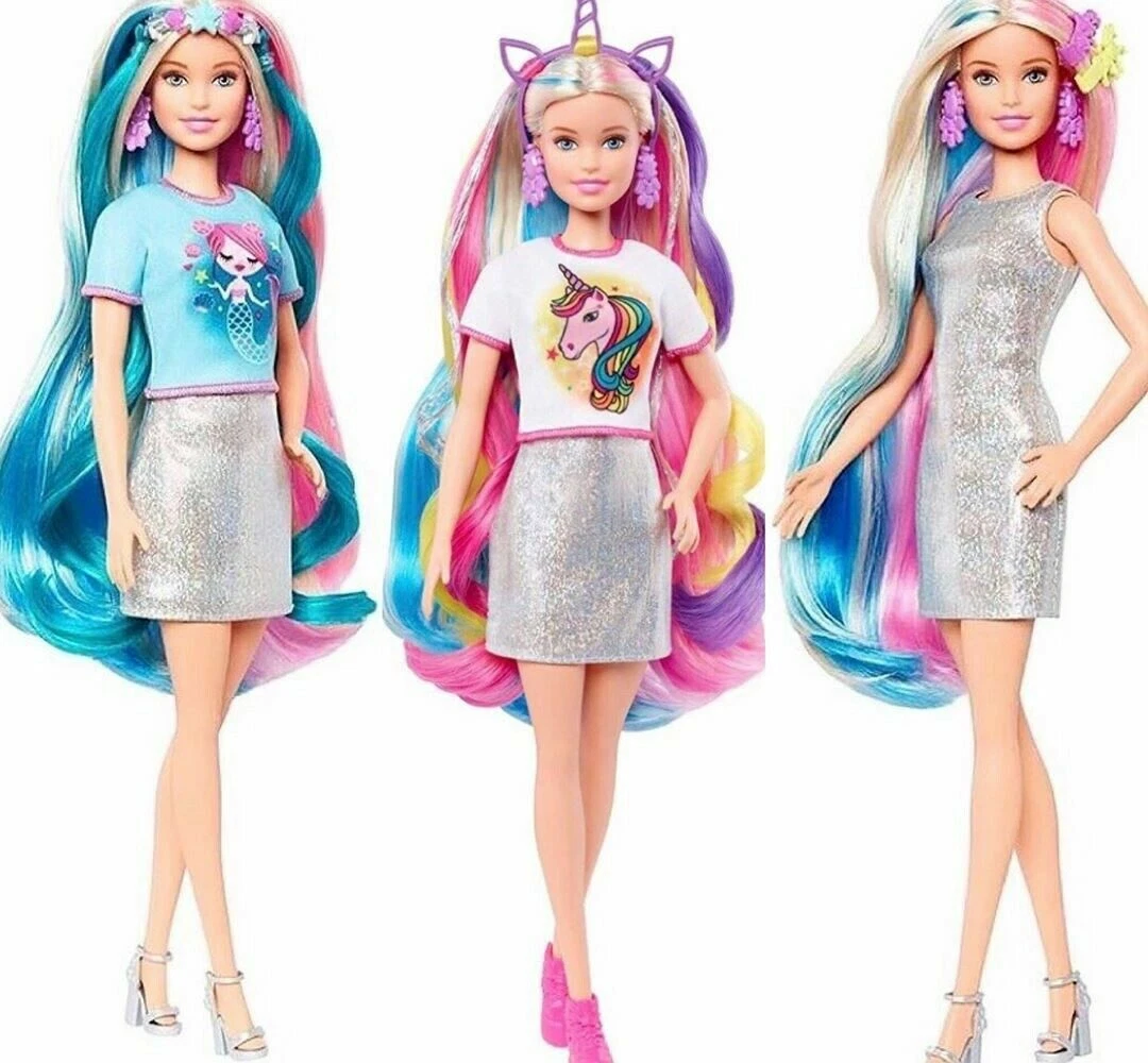 Barbie Fantasy Hair Doll with Mermaid & Unicorn 