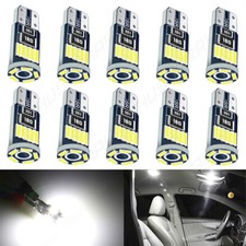 T10 Led License Plate Light Bulbs 6000k Bright White 168 2825 194 10pcs