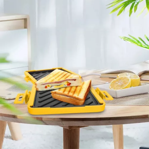 Mikrowelle Toastie Maker Sandwich Schnelles Frühstück Antihaft Panini Presse Grill - Bild 13 von 16