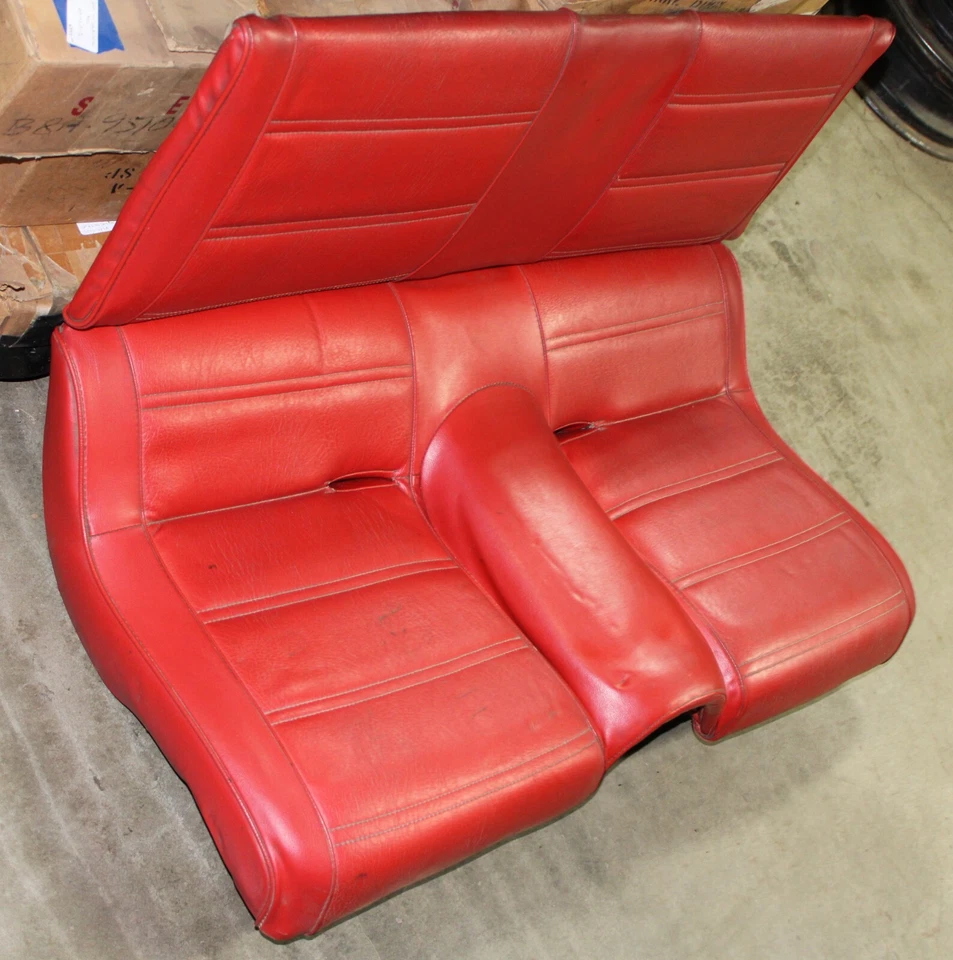 Mustang GT 1965-1973 Mach 1 Boss Shelby asiento trasero original Fastback 71-73 Vermillion Foto 2 de 4