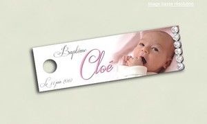 Etiquettes Dragees Bapteme Avec Photo Et Strass Vendu En Lot De 10 Unite Ebay