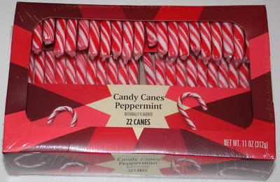 Peppermint Candy Canes  (22) Individually Wrapped Candy Canes
