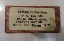 LeMay Industries - Freight Station - HO Scale Model Kit #101 (NIB) Pre-Painted
