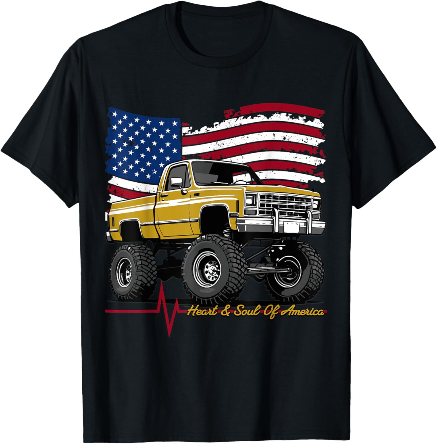 Lifted Squarebody 4WD Classic American Pickup Truck T-Shirt Hoodie