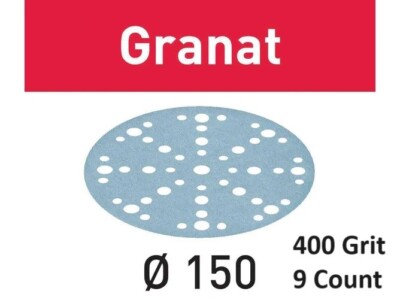 Festool Granat D150 6'' 400-grit Abrasive Discs 9-Pack-Combined Shipping Offered