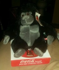 1996 Coca Cola Stuffed Gorilla in box with original tags 7.5"