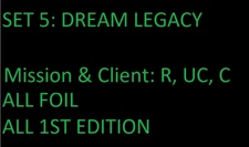 Naruto CCG Set 5 Dream Legacy Mission & Clients Diamond / Wavy Foil 1st Edition