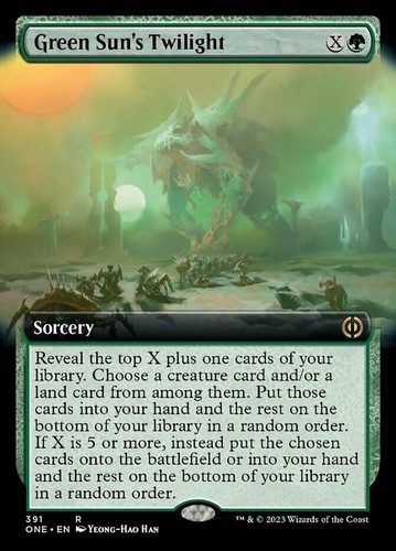 MTG Green Sun's Twilight - Extended Art NM-Mint Phyrexia: All Will Be One