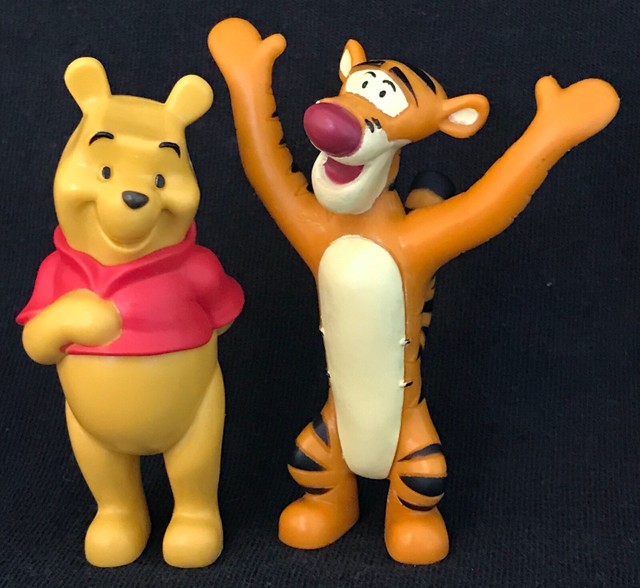 WINNIE THE POOH & TIGGER Figure Play Set DISNEY PVC TOY Birthday Cake