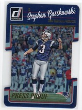 2016 Donruss -Stephen Gostkowski #186 Press Proof Gold Die-Cut #/25