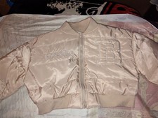 "the Rest Of Life Is Long" Jacket Tan Woman's Small