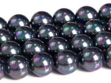 Gray Black Shell Pearl Beads Grade AAA Round Loose Beads 4/6/8/10MM
