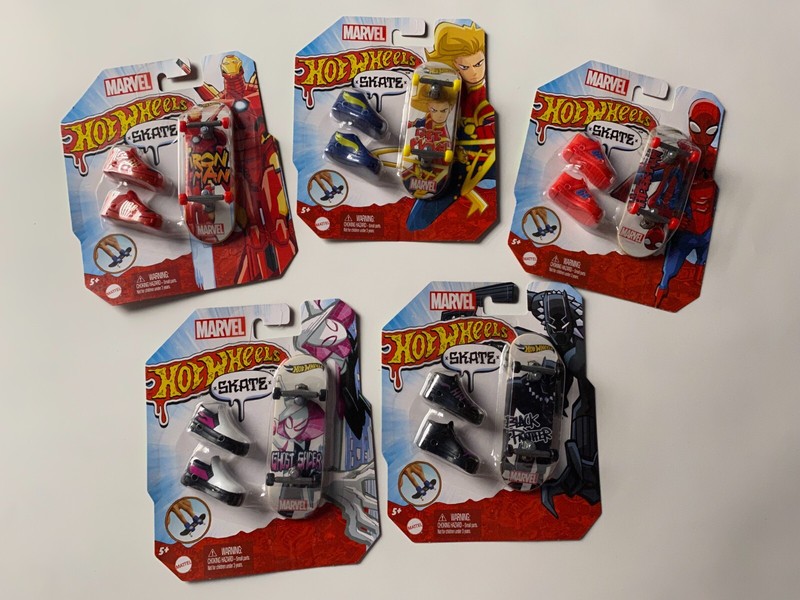 HOT WHEELS SKATE / MARVEL EDITIONS 5pk [NEW, 2022] - fingerboards - Tech Deck