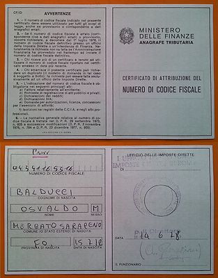 Certificato Di Attribuzione Del Codice Fiscale - eraoco