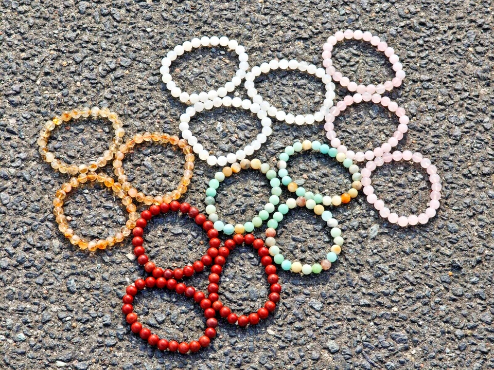 Handgefertigtes Citrin - Armband - Natürliche Edelsteinperlen 8mm Energieschmuck - Bild 4 von 4