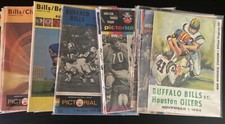 Huge 1960's Buffalo Bills 20 Football Program Lot - Nice Variety of Classics!