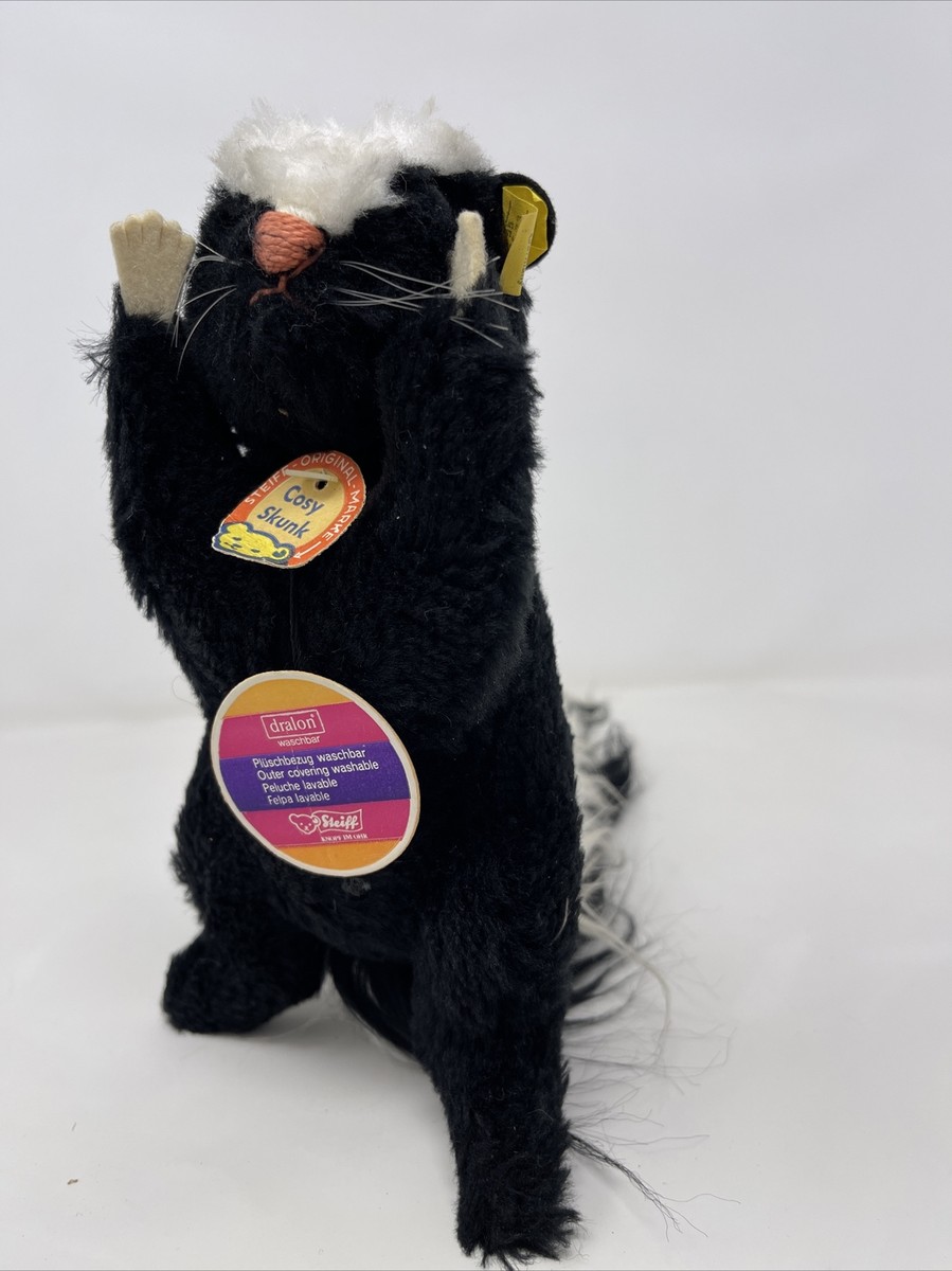 NEW W/ TAGS VINTAGE 1969 STEIFF COSY BEGGING SKUNK 4920/22 MADE IN