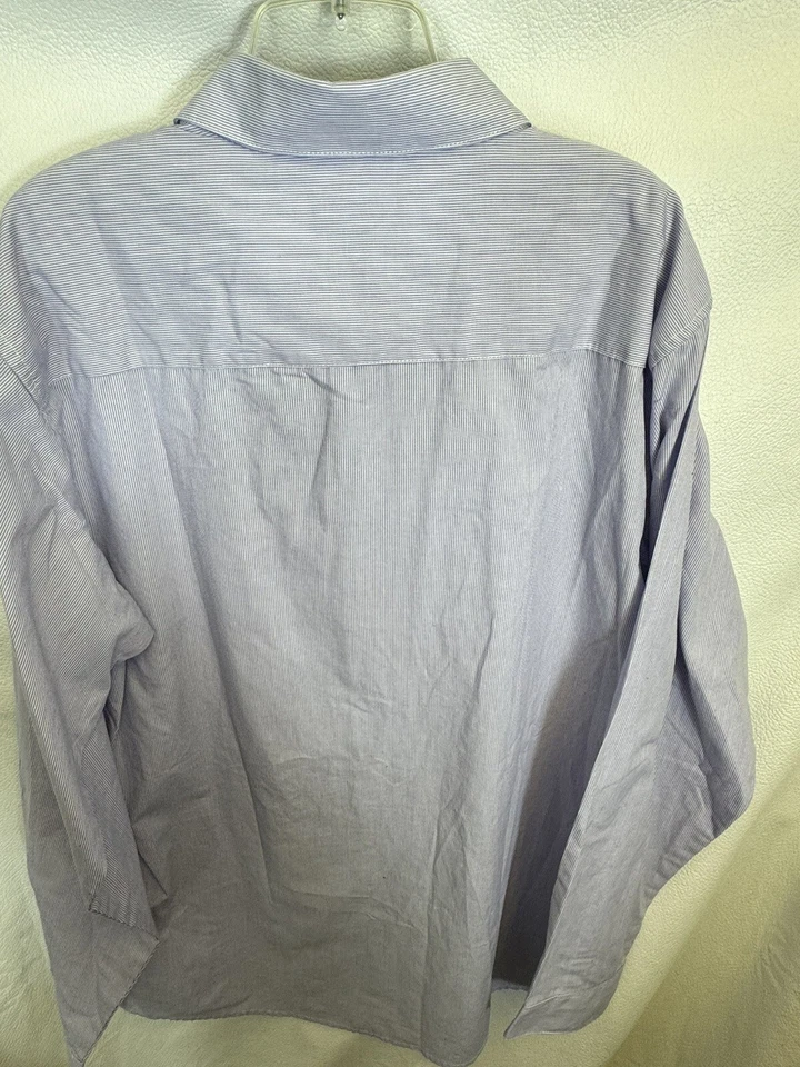 Chaps мальчика длинным рукавом рубашка на пуговицах размер XL 18-20 фиолетовый в полоску хлопок Bl - Изображение 3 из 4