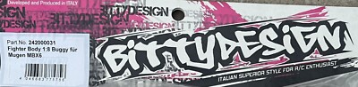Vintage Bittydesign Karo Karosserie Fighter Body 1/8 Buggy Mugen MBX6 Lexan