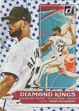 2022 Donruss #19 Sandy Alcantara Independence Day Miami Marlins